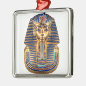 Ornement Carré Argenté Masque Tutankhamon (Gauche)