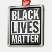 ORNEMENT CARRÉ ARGENTÉ "MATIÈRE NOIRE DES VIES " (Gauche)