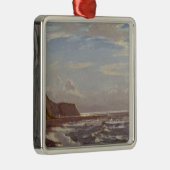 Ornement Carré Argenté Matin sur l'île de Wight (Droite)