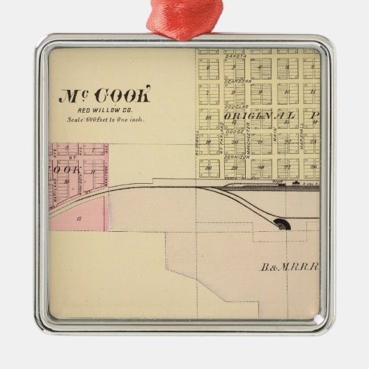 Ornement Carré Argenté McCook, Nébraska (Devant)