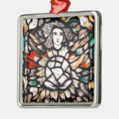 Ornement Carré Argenté Méditation en couleurs. (Gauche)