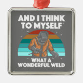 Ornement Carré Argenté Meilleur Welding Art Men Women Arc Welder Ir (Devant)