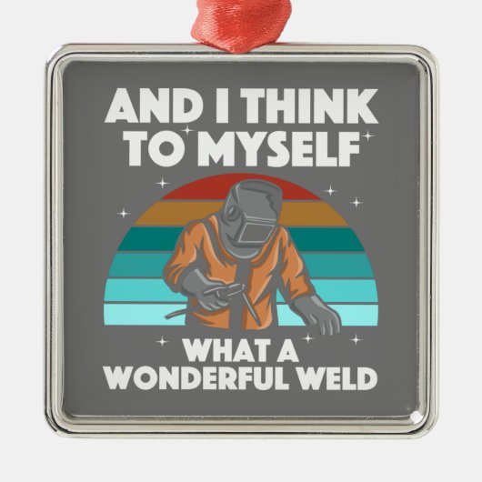 Ornement Carré Argenté Meilleur Welding Art Men Women Arc Welder Ir (Devant)