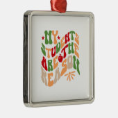 Ornement Carré Argenté Mes Élèves Sont La Raison (Droite)