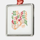 Ornement Carré Argenté Mes Élèves Sont La Raison (Gauche)