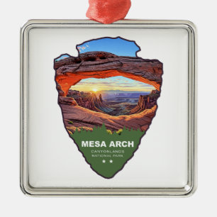 Ornement Carré Argenté Mesa Arch Canyonlands Parc National Arrowhead