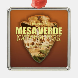Ornement Carré Argenté Mesa Verde NP (pointe de flèche)