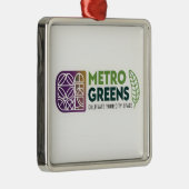 Ornement Carré Argenté Metro Greens Urban Farming T-Shirt | City Gardener (Droite)