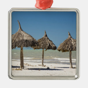 Ornement Carré Argenté Mexique, péninsule du Yucatan, Progreso. Chaume