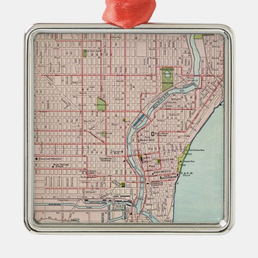 Ornement Carré Argenté Milwaukee 2 (Devant)