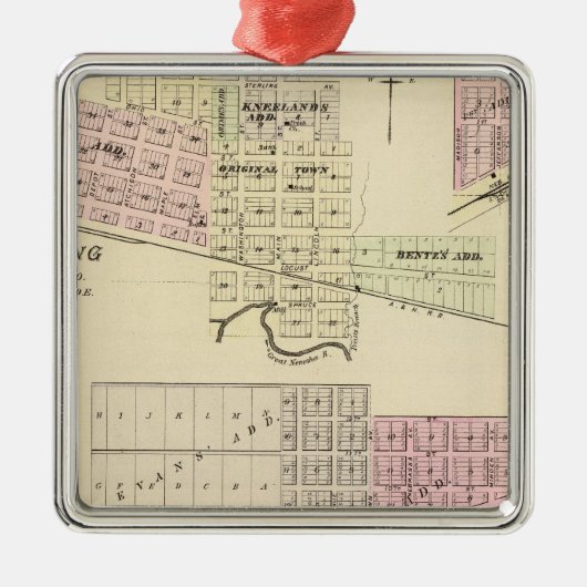 Ornement Carré Argenté Minden, Nébraska (Devant)