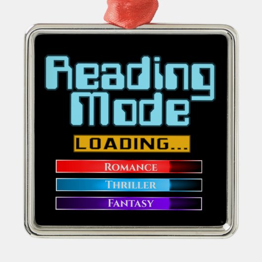 Ornement Carré Argenté Mode de lecture de gènes personnalisé (Devant)