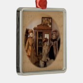 Ornement Carré Argenté Mode shopping (Droite)