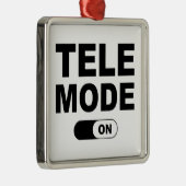 Ornement Carré Argenté Mode Télé activé (Droite)