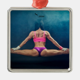 Ornement Carré Argenté Modèle de condition physique féminine Split Thun