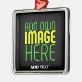 ORNEMENT CARRÉ ARGENTÉ MODÈLE DE TEXTE D'IMAGE NOIRE SIMPLE ET MODERNE (Gauche)