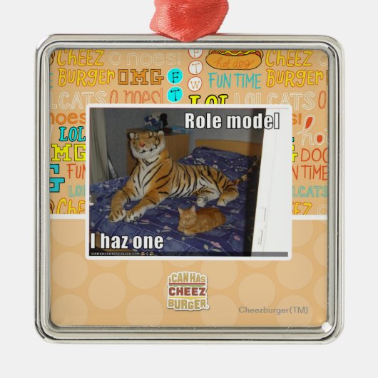 Ornement Carré Argenté Modèle, haz un d'I (Devant)