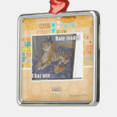 Ornement Carré Argenté Modèle, haz un d'I (Gauche)