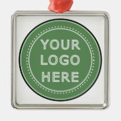 Ornement Carré Argenté moderne, minimaliste et élégant (Devant)