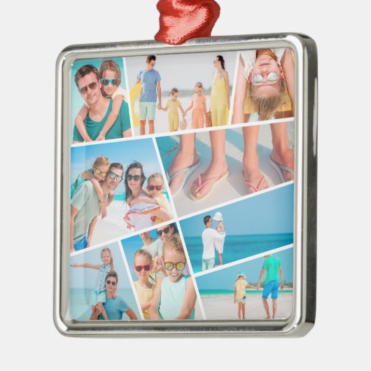 Ornement Carré Argenté Moderne Simple Amusement Personnalisé 9 Images Col (Gauche)