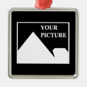 Ornement Carré Argenté Moderne simple Créez votre propre image Mariage (Devant)