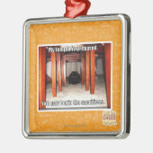 Ornement Carré Argenté Mon temple est préparé (Gauche)