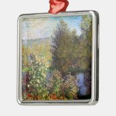 Ornement Carré Argenté Monet - Un coin du jardin à Montgeron (Gauche)