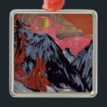 Ornement Carré Argenté Montagnes en Winter, 1919<br><div class="desc">Montagnes en hiver, 1919 % pipe% par emplacement d'art d'Ernst Ludwig Kirchner | : Musée Folkwang, nombre de collection allemand d'image de l'artiste | d'Essen, Allemagne | : BAL41042</div>