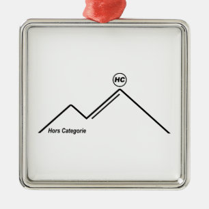 Ornement Carré Argenté Montée à vélo de montagne hors catégorie