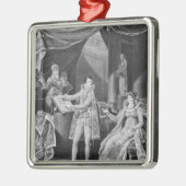 Ornement Carré Argenté Montrant les articles du code civil (Gauche)