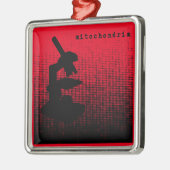 Ornement Carré Argenté Motif de point de microscope (Gauche)