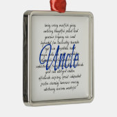 Ornement Carré Argenté Mots pour oncle (Droite)