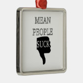 Ornement Carré Argenté Moyenne Des Gens Suck (Droite)