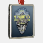 Ornement Carré Argenté Mt Whitney (pointe de flèche) (Droite)