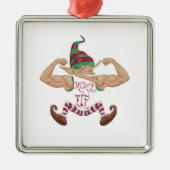 Ornement Carré Argenté Muscle Elf (Devant)