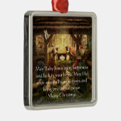 Ornement Carré Argenté Nativité (Droite)