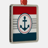 Ornement Carré Argenté Nautical design (Droite)