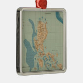 Ornement Carré Argenté Ne tracez aucun 4 orographique (Droite)