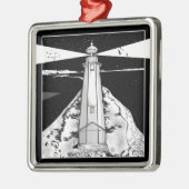 Ornement Carré Argenté Nelson Boulder Bank (Gauche)