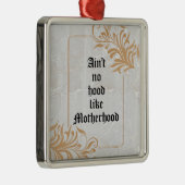 Ornement Carré Argenté N'est pas un trou comme la maternité (Droite)