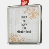 Ornement Carré Argenté N'est pas un trou comme la maternité (Gauche)