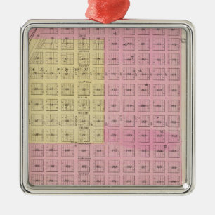 Ornement Carré Argenté New Kiowa, Sun City, Stanley et Holliday, Kansas