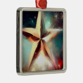 Ornement Carré Argenté Noël 2 (Droite)