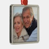 Ornement Carré Argenté Noël 2022 Photo  (Droite)