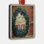 Ornement Carré Argenté Noël à Pella, Iowa Vacances Lumières décorées (Droite)