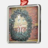 Ornement Carré Argenté Noël à Pella, Iowa Vacances Lumières décorées (Gauche)