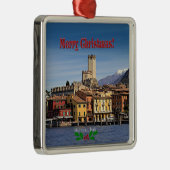 Ornement Carré Argenté Noël - Malcesine, Italie (Droite)