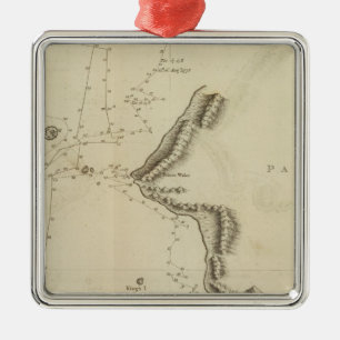 Ornement Carré Argenté Norton Sound, détroit de Bherings, Alaska