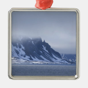 Ornement Carré Argenté Norvège, cercle polaire, océan Atlantique Nord.