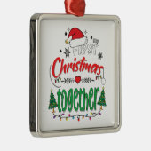 Ornement Carré Argenté Notre premier Noël ensemble Matching Couple (Droite)